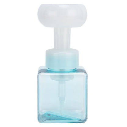250ml Foaming Bottle PETG Plastic Flower Foam Dispenser Square Bottles for Cosmetic PackagingTransparent Blue V1294-YM0523-3112210100013
