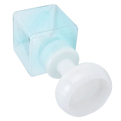 250ml Foaming Bottle PETG Plastic Flower Foam Dispenser Square Bottles for Cosmetic PackagingTransparent Blue V1294-YM0523-3112210100013