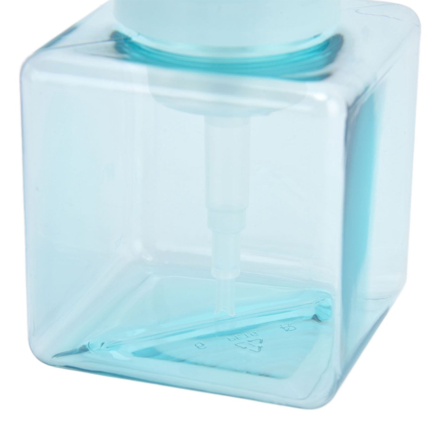 250ml Foaming Bottle PETG Plastic Flower Foam Dispenser Square Bottles for Cosmetic PackagingTransparent Blue V1294-YM0523-3112210100013