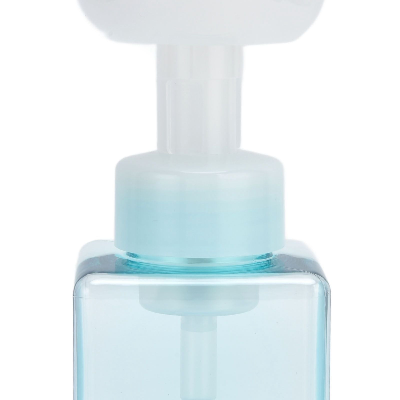 250ml Foaming Bottle PETG Plastic Flower Foam Dispenser Square Bottles for Cosmetic PackagingTransparent Blue V1294-YM0523-3112210100013