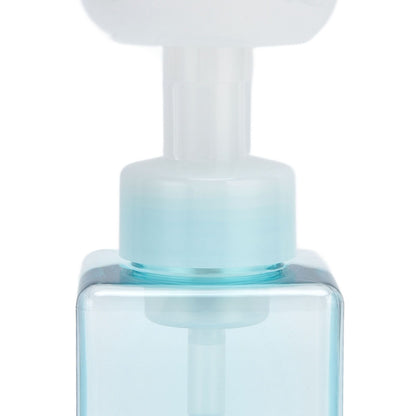 250ml Foaming Bottle PETG Plastic Flower Foam Dispenser Square Bottles for Cosmetic PackagingTransparent Blue V1294-YM0523-3112210100013