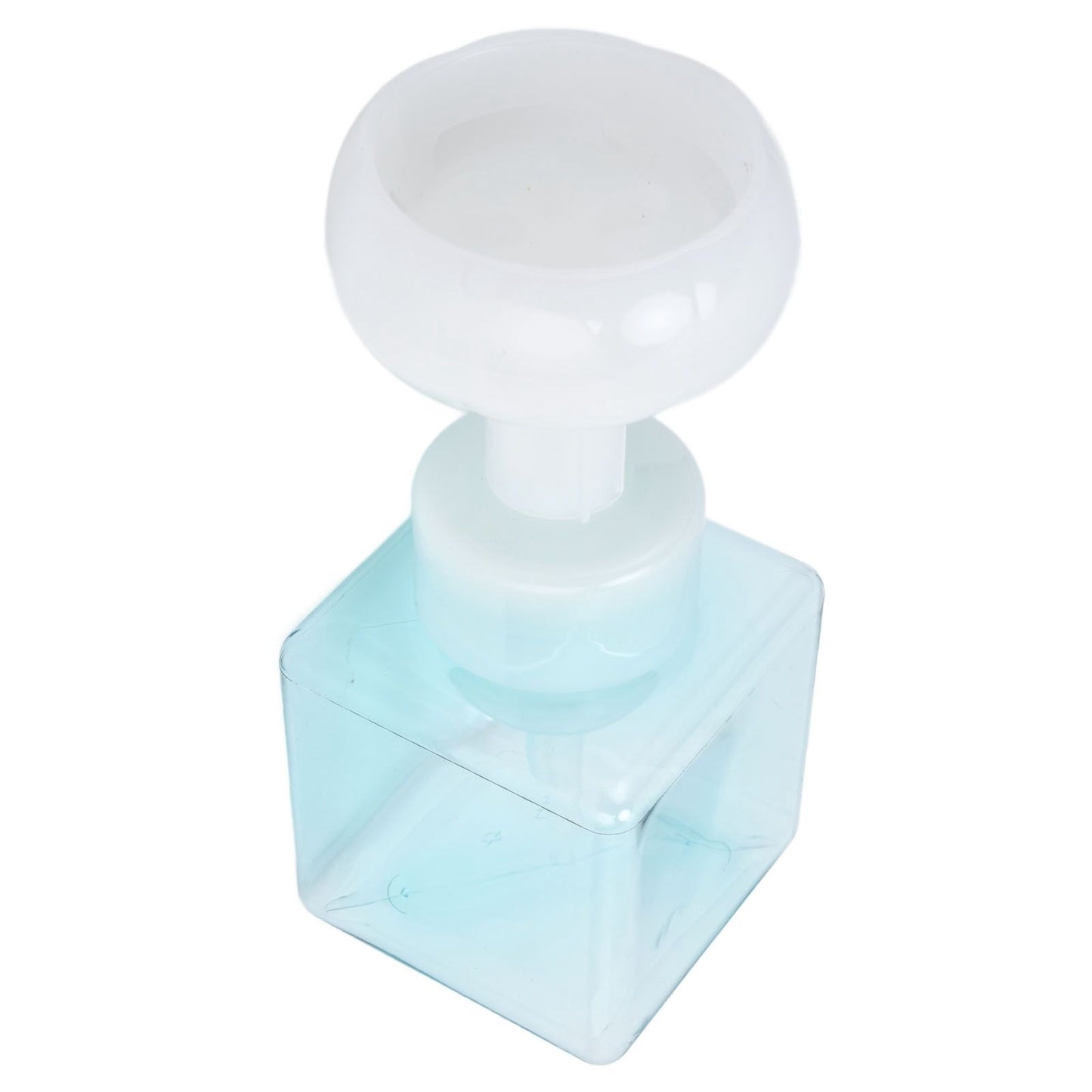 250ml Foaming Bottle PETG Plastic Flower Foam Dispenser Square Bottles for Cosmetic PackagingTransparent Blue V1294-YM0523-3112210100013
