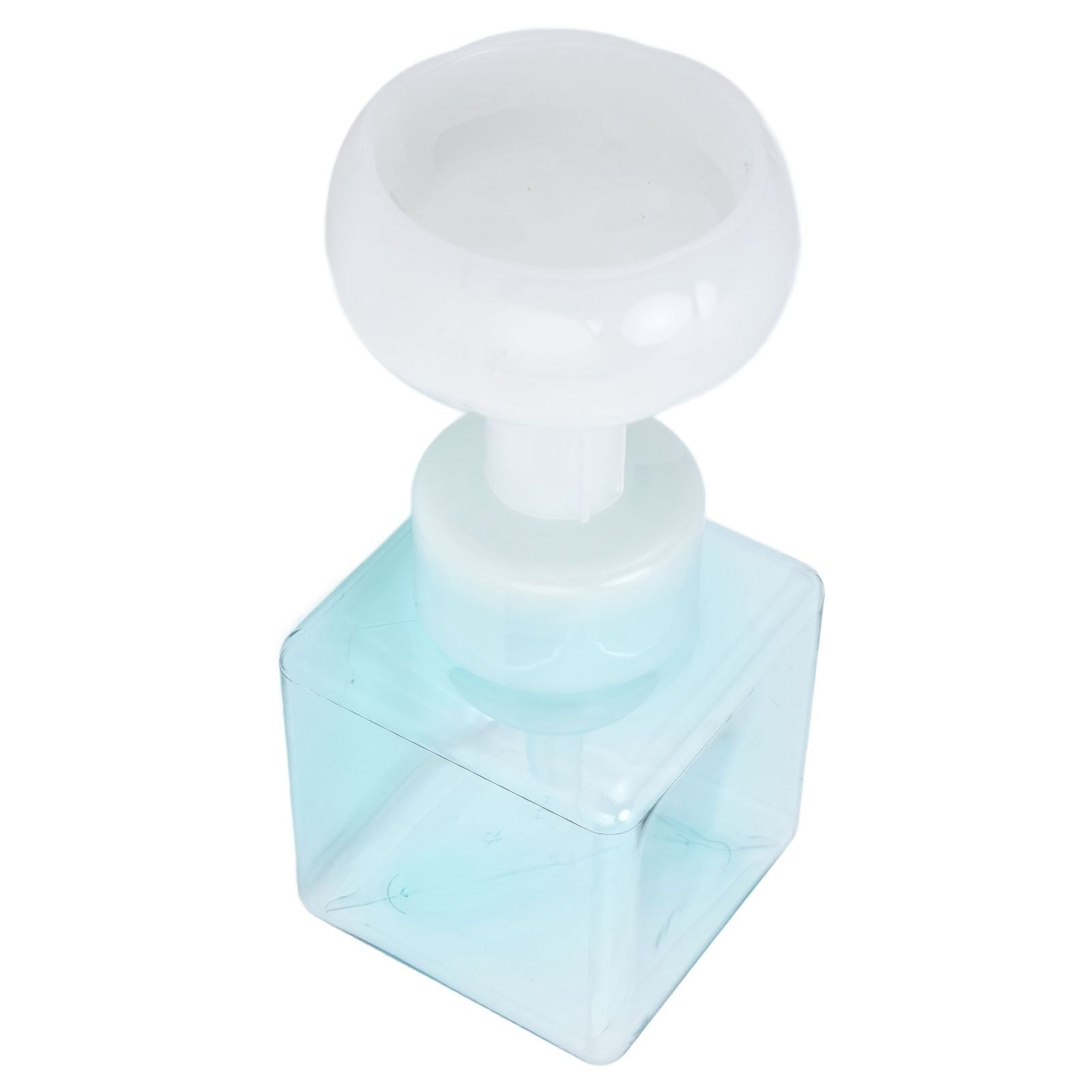250ml Foaming Bottle PETG Plastic Flower Foam Dispenser Square Bottles for Cosmetic PackagingTransparent Blue V1294-YM0523-3112210100013