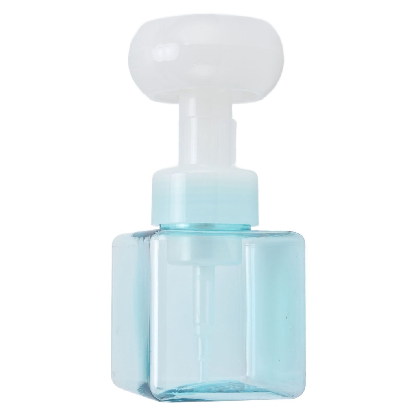 250ml Foaming Bottle PETG Plastic Flower Foam Dispenser Square Bottles for Cosmetic PackagingTransparent Blue V1294-YM0523-3112210100013