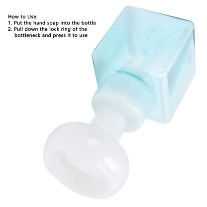 250ml Foaming Bottle PETG Plastic Flower Foam Dispenser Square Bottles for Cosmetic PackagingTransparent Blue V1294-YM0523-3112210100013