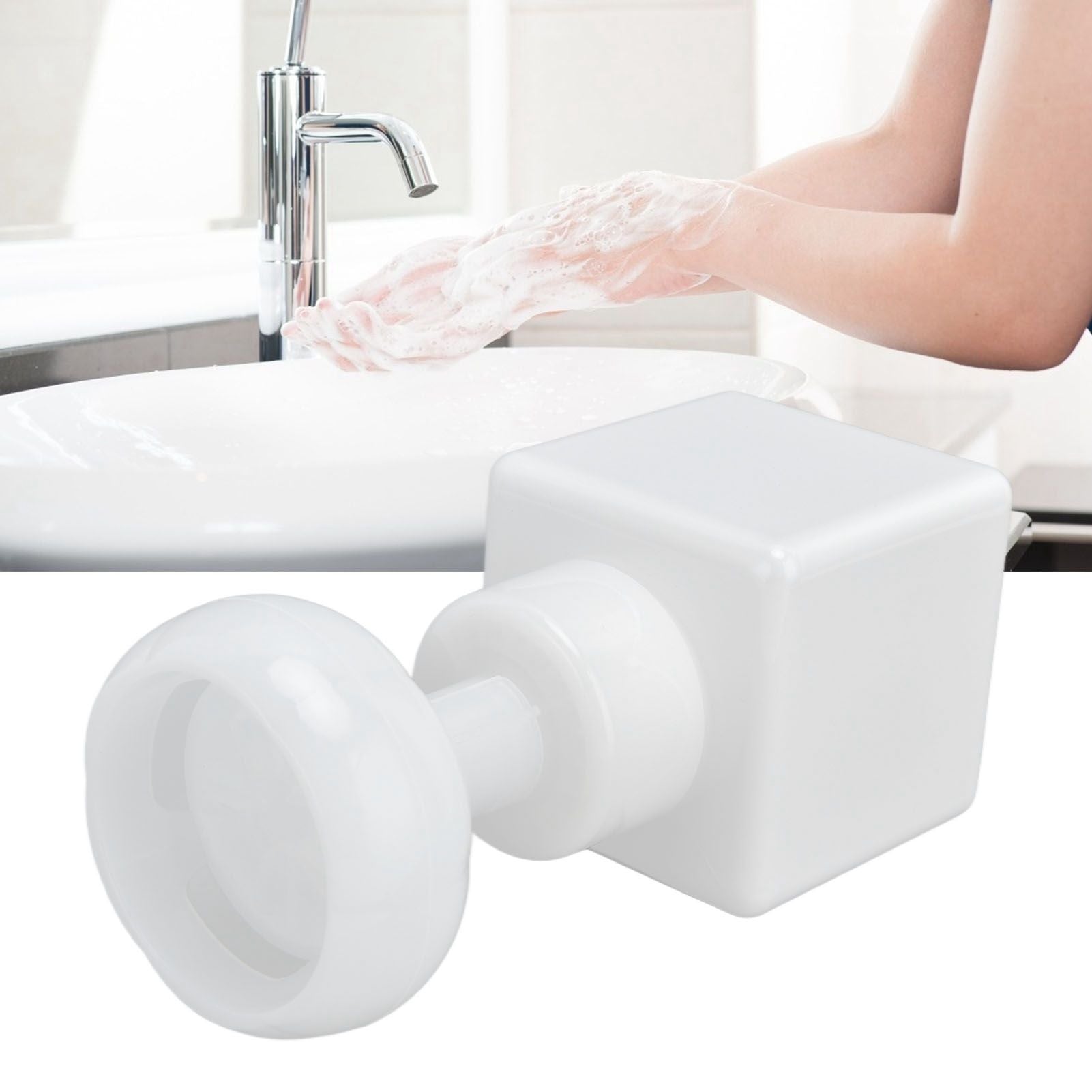 250ml Foaming Bottle PETG Plastic Flower Foam Dispenser Square Bottles for Cosmetic PackagingWhite V1294-YM0523-3112210100014