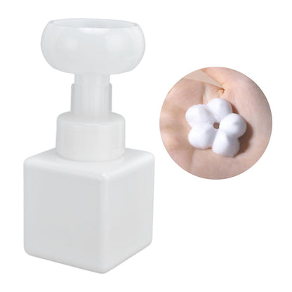250ml Foaming Bottle PETG Plastic Flower Foam Dispenser Square Bottles for Cosmetic PackagingWhite V1294-YM0523-3112210100014