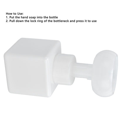 250ml Foaming Bottle PETG Plastic Flower Foam Dispenser Square Bottles for Cosmetic PackagingWhite V1294-YM0523-3112210100014