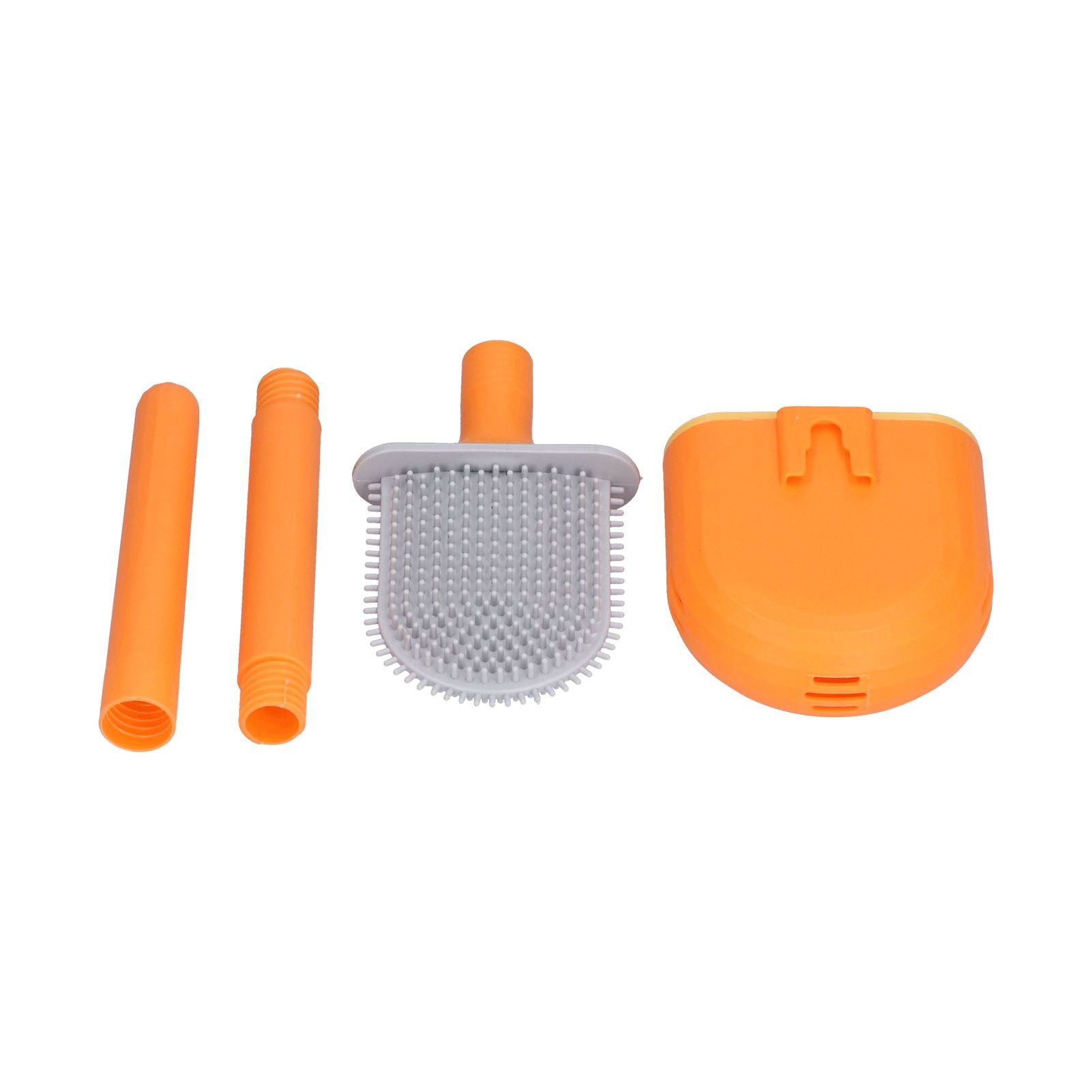Wall Mounted Toilet Brush Drying Holder Set with Detachable Handle Cleaning Tool for Home Hotel BathroomOrange V1294-YM0523-3112210101011