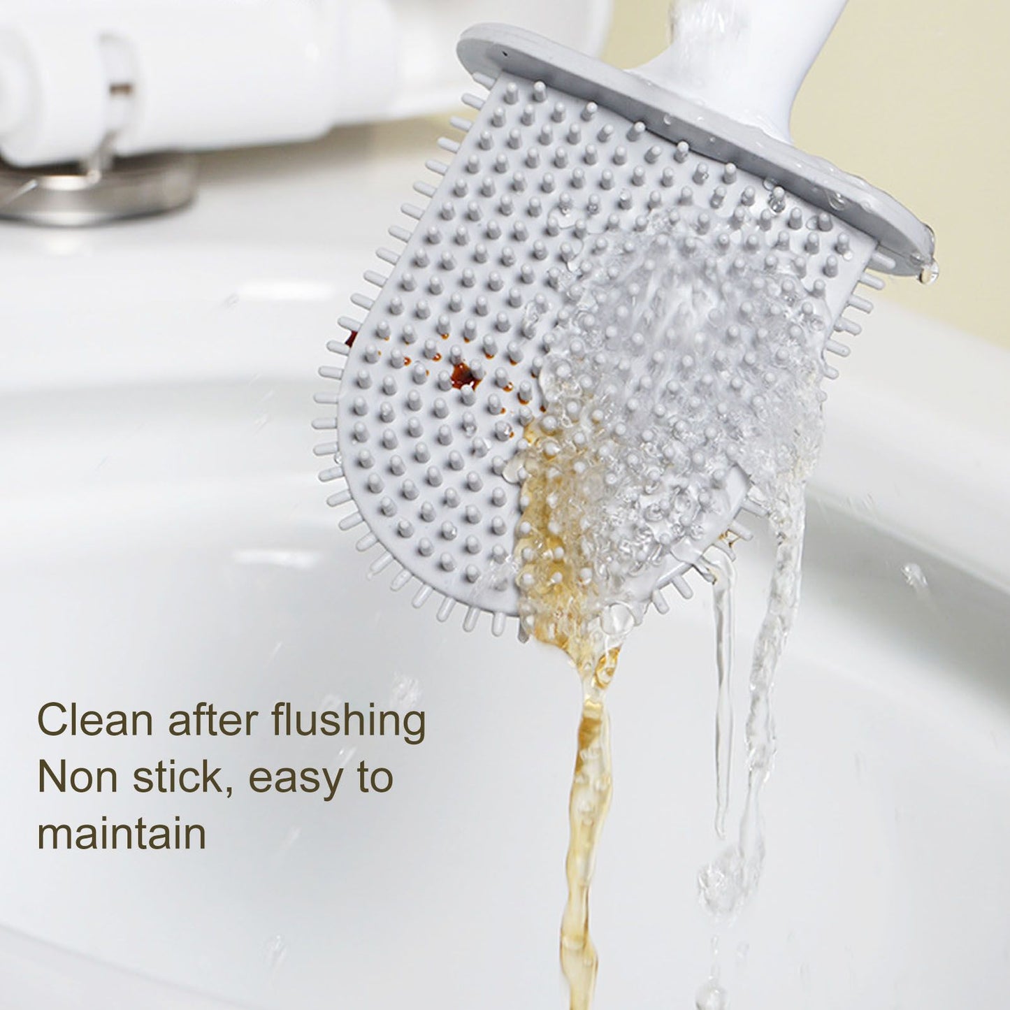 Wall Mounted Toilet Brush Drying Holder Set with Detachable Handle Cleaning Tool for Home Hotel BathroomOrange V1294-YM0523-3112210101011