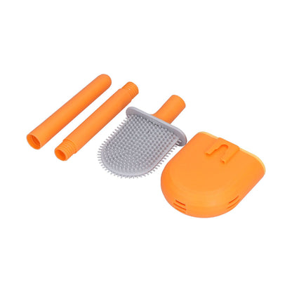 Wall Mounted Toilet Brush Drying Holder Set with Detachable Handle Cleaning Tool for Home Hotel BathroomOrange V1294-YM0523-3112210101011