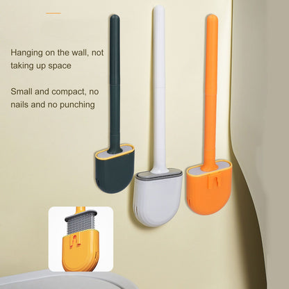 Wall Mounted Toilet Brush Drying Holder Set with Detachable Handle Cleaning Tool for Home Hotel BathroomGreen V1294-YM0523-3112210101012