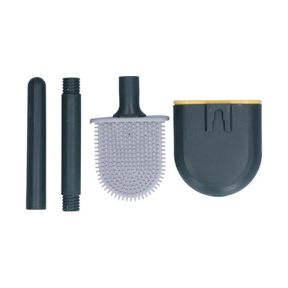 Wall Mounted Toilet Brush Drying Holder Set with Detachable Handle Cleaning Tool for Home Hotel BathroomGreen V1294-YM0523-3112210101012