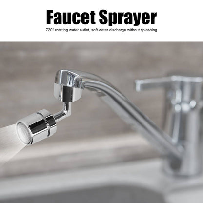Universal Faucet Sprayer 720 degrees Rotatable Faucet Filter Nozzle for Home Restaurant Silver 22mm Female V1294-YM0523-3112210101611