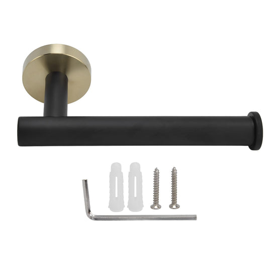 Wall Mounted Toilet Paper Holder 304 Stainless Steel Tissue Roll Holder for Bathroom Toilet Black Gold V1294-YM0523-3112210101911