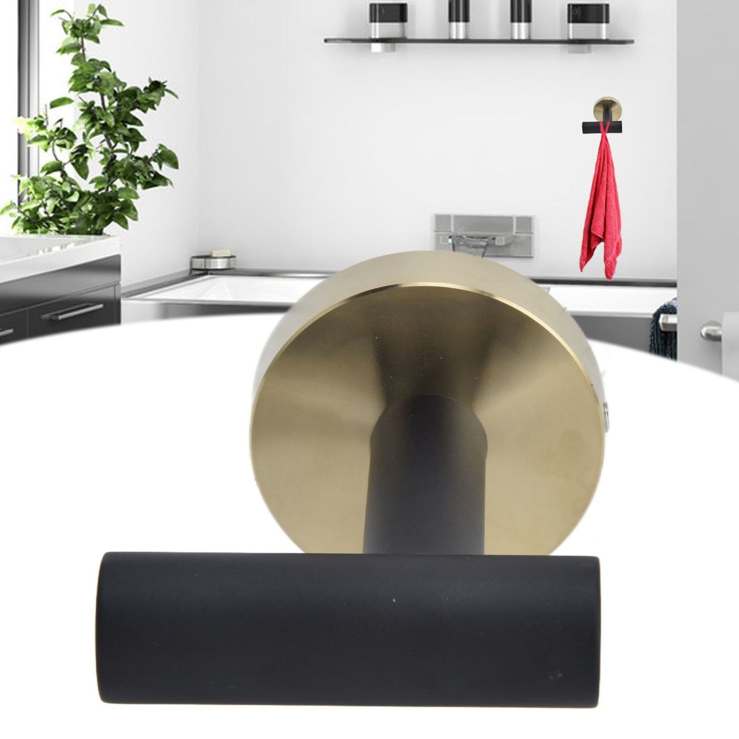 Towel Bar 4 Protective Layers Elegant Style Black Gold Bath Accessories for Kitchen Hotel V1294-YM0523-3112210102011