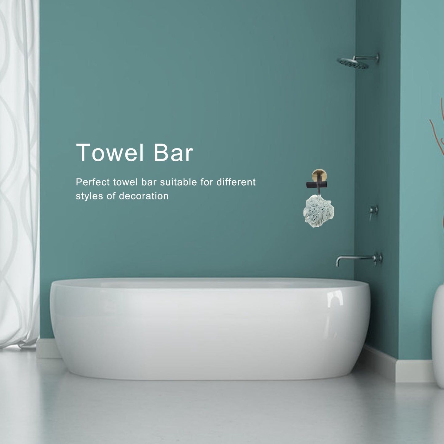 Towel Bar 4 Protective Layers Elegant Style Black Gold Bath Accessories for Kitchen Hotel V1294-YM0523-3112210102011