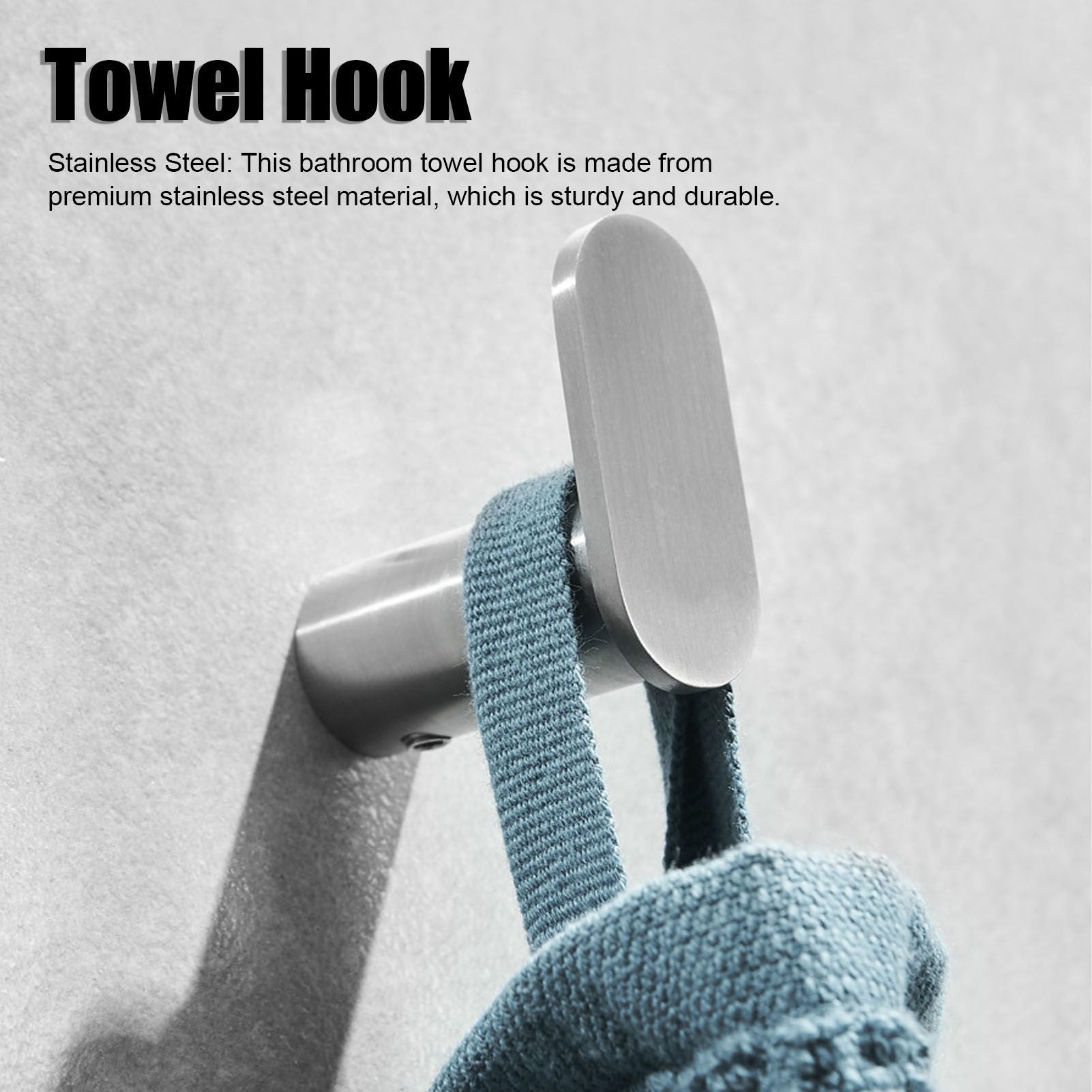 Towel Hook Stainless Steel Sturdy Durable Fashionable Rustproof Scratch Resistance Bathroom Hooks V1294-YM0523-3112210102311