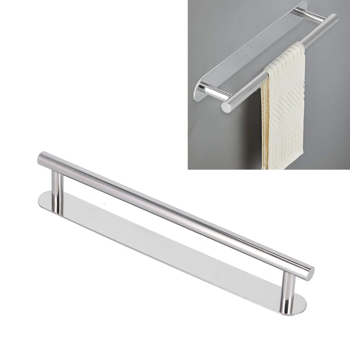 Towel Bar Stainless Steel Self Adhesive Wall Mounted Holder Bathroom Hardware Accessories50cm V1294-YM0523-3112210102412