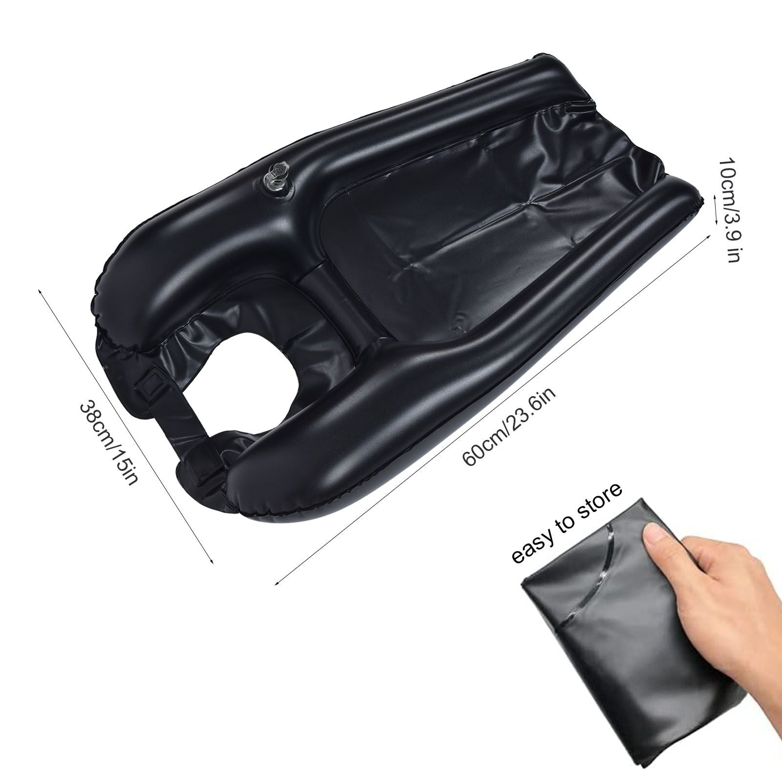 Inflatable Shampoo Bowl Portable Hair Washing Tray with Inflator Pump Lightweight Shampoo Basin V1294-YM0523-3112210103611