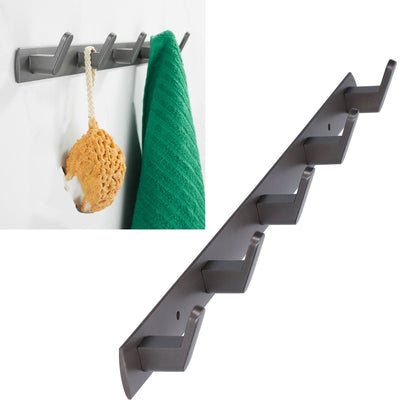45cm Row Hook Wall Mount Aluminium Alloy Coat Towel Hook for Kitchen Bathroom Bedroom Closet V1294-YM0523-3112210104911