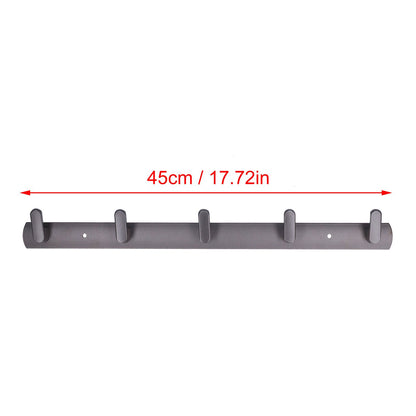 45cm Row Hook Wall Mount Aluminium Alloy Coat Towel Hook for Kitchen Bathroom Bedroom Closet V1294-YM0523-3112210104911