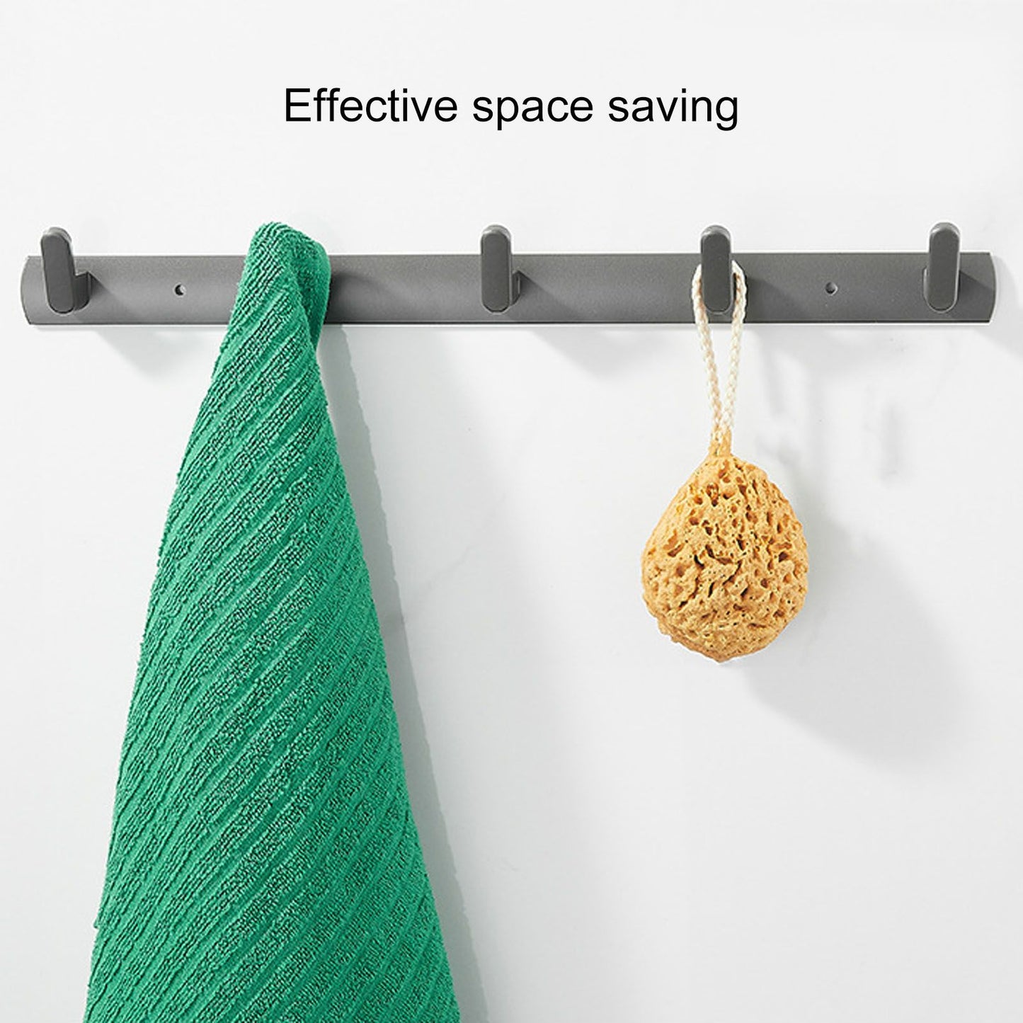 45cm Row Hook Wall Mount Aluminium Alloy Coat Towel Hook for Kitchen Bathroom Bedroom Closet V1294-YM0523-3112210104911