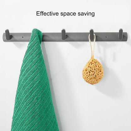 45cm Row Hook Wall Mount Aluminium Alloy Coat Towel Hook for Kitchen Bathroom Bedroom Closet V1294-YM0523-3112210104911