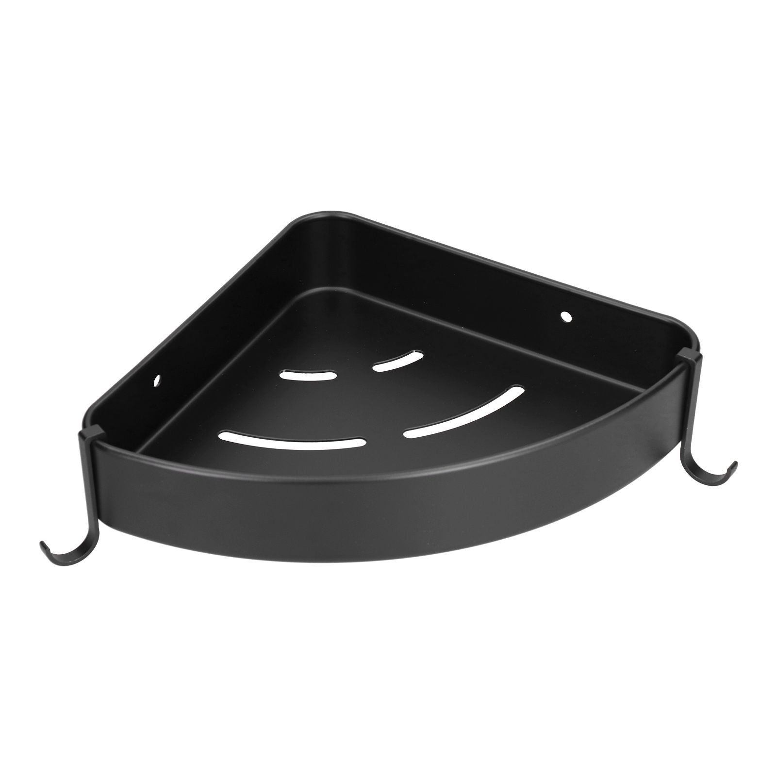 Shower Shelf Wall Mounted Triangular Corner Shelves Storage Rack Organizer for Home Bathroom Rest Room Black V1294-YM0523-3112210105111