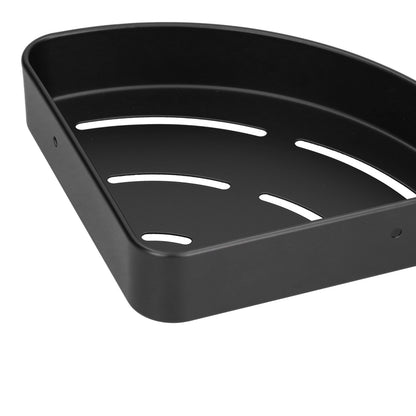 Shower Shelf Wall Mounted Triangular Corner Shelves Storage Rack Organizer for Home Bathroom Rest Room Black V1294-YM0523-3112210105111