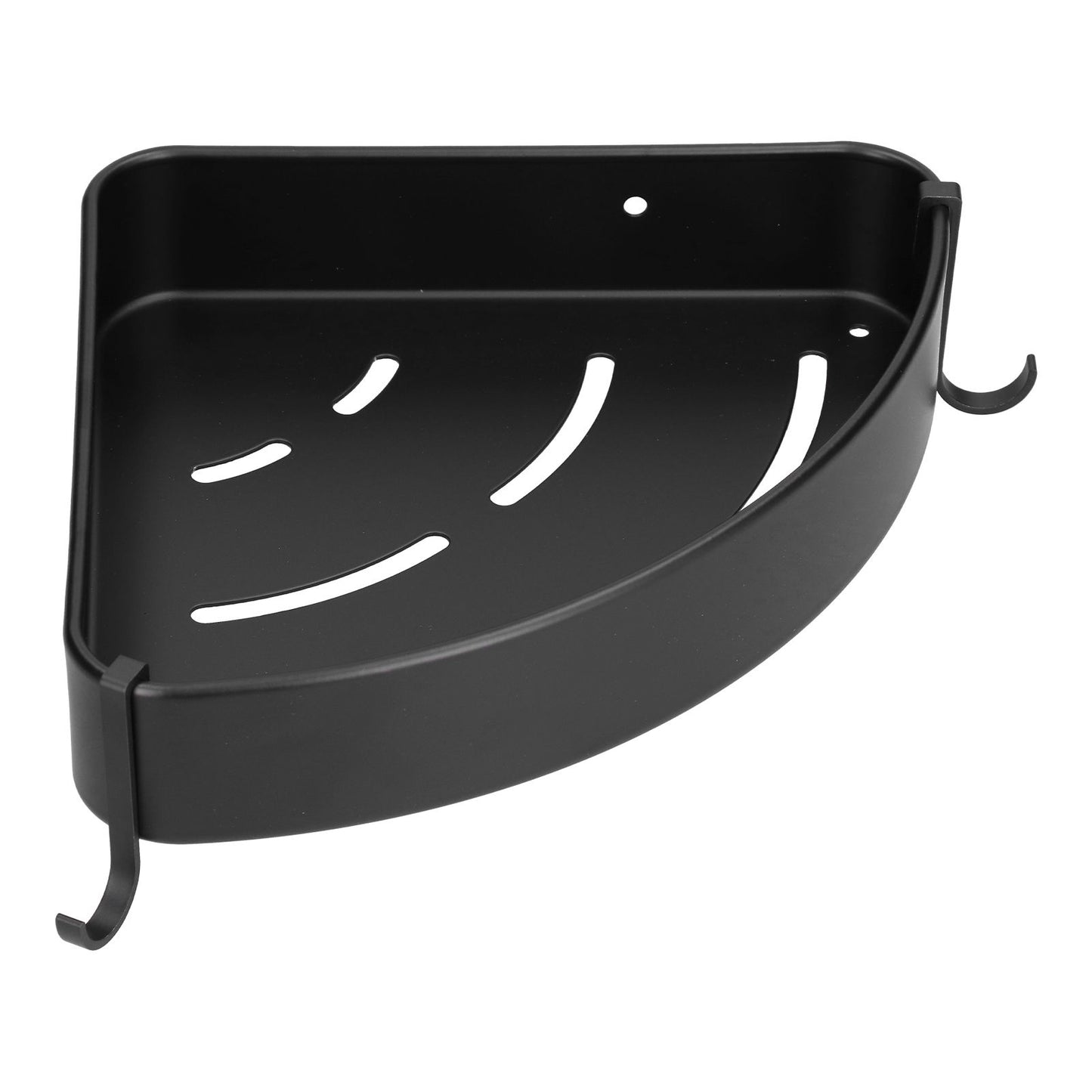 Shower Shelf Wall Mounted Triangular Corner Shelves Storage Rack Organizer for Home Bathroom Rest Room Black V1294-YM0523-3112210105111