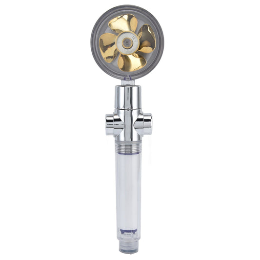 Turbocharged Fan Shower Head Handheld Propeller Driven 360 degrees Rotation G1/2 Thread Detachable for Water V1294-YM0523-3112210106111