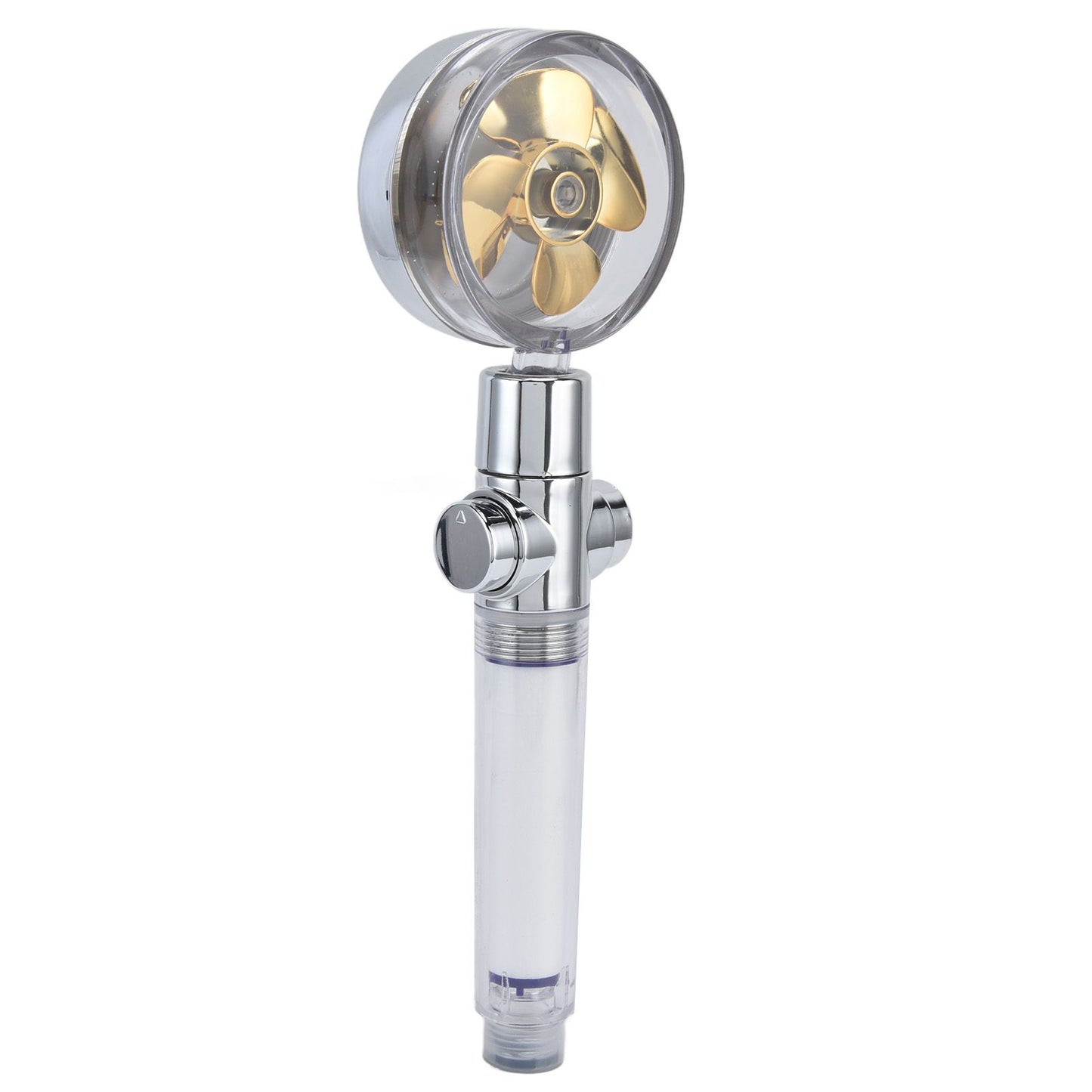 Turbocharged Fan Shower Head Handheld Propeller Driven 360 degrees Rotation G1/2 Thread Detachable for Water V1294-YM0523-3112210106111