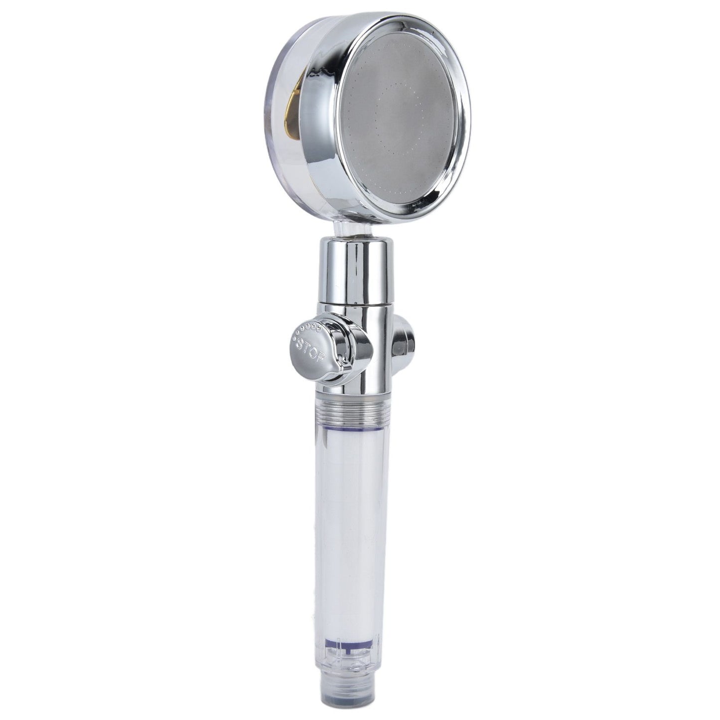 Turbocharged Fan Shower Head Handheld Propeller Driven 360 degrees Rotation G1/2 Thread Detachable for Water V1294-YM0523-3112210106111