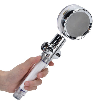 Turbocharged Fan Shower Head Handheld Propeller Driven 360 degrees Rotation G1/2 Thread Detachable for Water V1294-YM0523-3112210106111