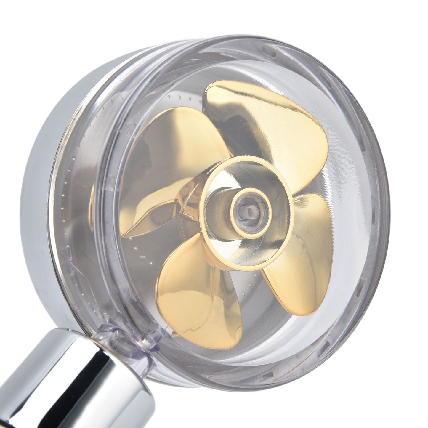 Turbocharged Fan Shower Head Handheld Propeller Driven 360 degrees Rotation G1/2 Thread Detachable for Water V1294-YM0523-3112210106111