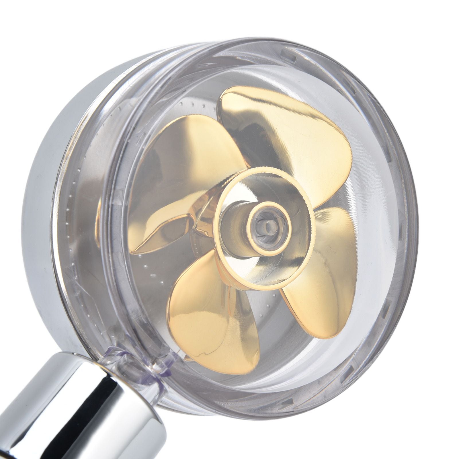 Turbocharged Fan Shower Head Handheld Propeller Driven 360 degrees Rotation G1/2 Thread Detachable for Water V1294-YM0523-3112210106111