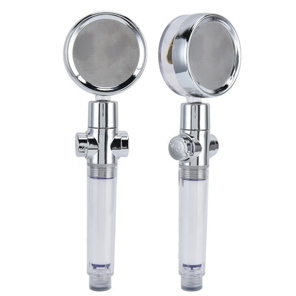 Turbocharged Fan Shower Head Handheld Propeller Driven 360 degrees Rotation G1/2 Thread Detachable for Water V1294-YM0523-3112210106111