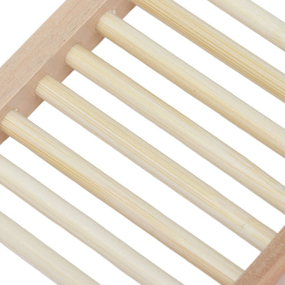 5pcs Bamboo Soap Dish Waterproof Antislip Wooden Bar Soap Holder for Shower Bathroom Kitchen V1294-YM0523-3112210106411