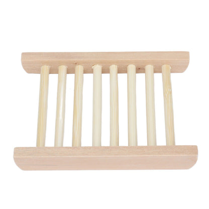 5pcs Bamboo Soap Dish Waterproof Antislip Wooden Bar Soap Holder for Shower Bathroom Kitchen V1294-YM0523-3112210106411
