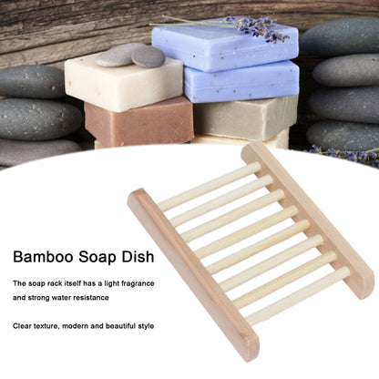 5pcs Bamboo Soap Dish Waterproof Antislip Wooden Bar Soap Holder for Shower Bathroom Kitchen V1294-YM0523-3112210106411
