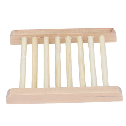 5pcs Bamboo Soap Dish Waterproof Antislip Wooden Bar Soap Holder for Shower Bathroom Kitchen V1294-YM0523-3112210106411