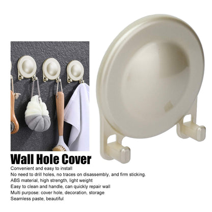 Wall Hole Decorative Cover Hooks ABS Self Adhesive Vent Reserved Drill Hole Decor Cover With Hooks for V1294-YM0523-3112210106513