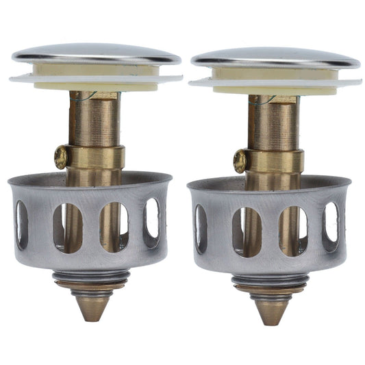 2Pcs Push Bounce Core Universal Bullets Pop Up Sink Stopper Drain Filter for Bathroom V1294-YM0523-3112210107411