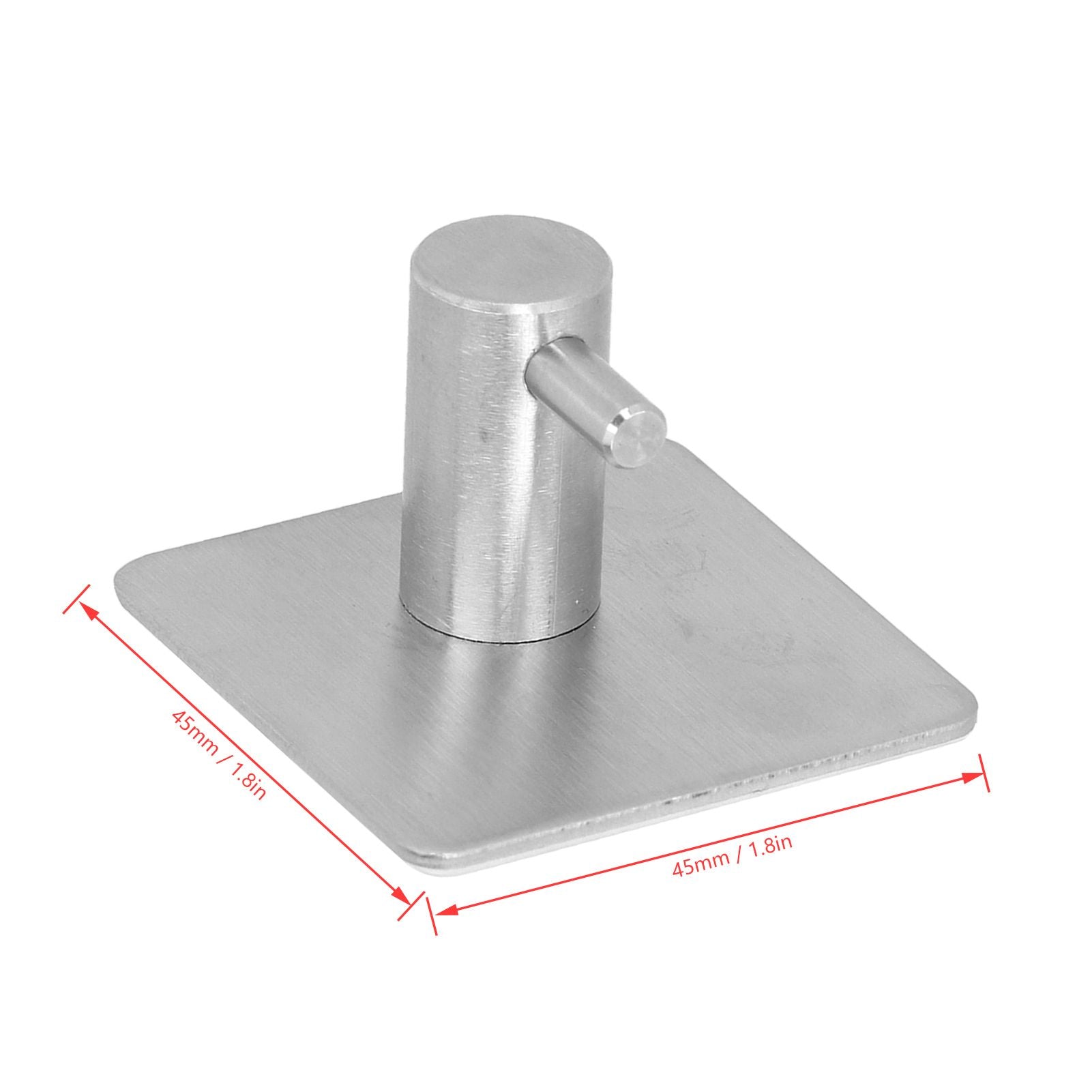 Cylindrical Hook 304 Stainless Steel Viscose Nonperforated Metal Bathroom Coat Hat Single Hook V1294-YM0523-3112210107711
