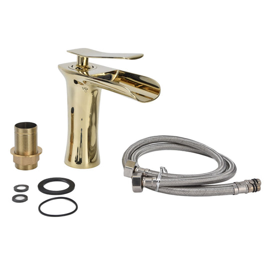 G1/2 Water Faucet Brass Modern Sink Bath Single Handle One Hole Bathroom Lavatory Wash Basin Mixer Tap V1294-YM0523-3112210109011