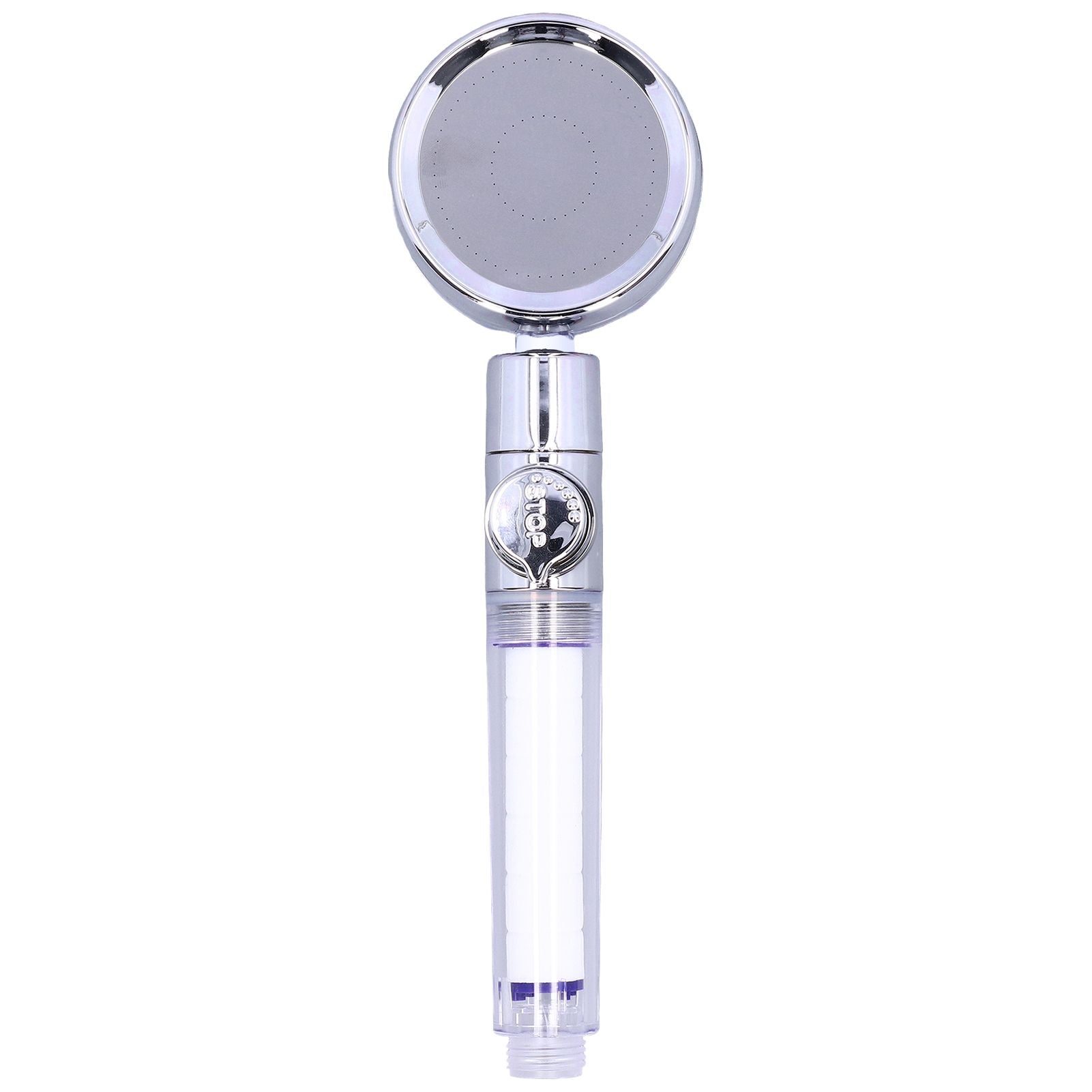 G1/2 High Pressure Fan Shower Head with Pause Switch 360 Degree Rotation Handheld Filter Detachable Shower V1294-YM0523-3112210109312