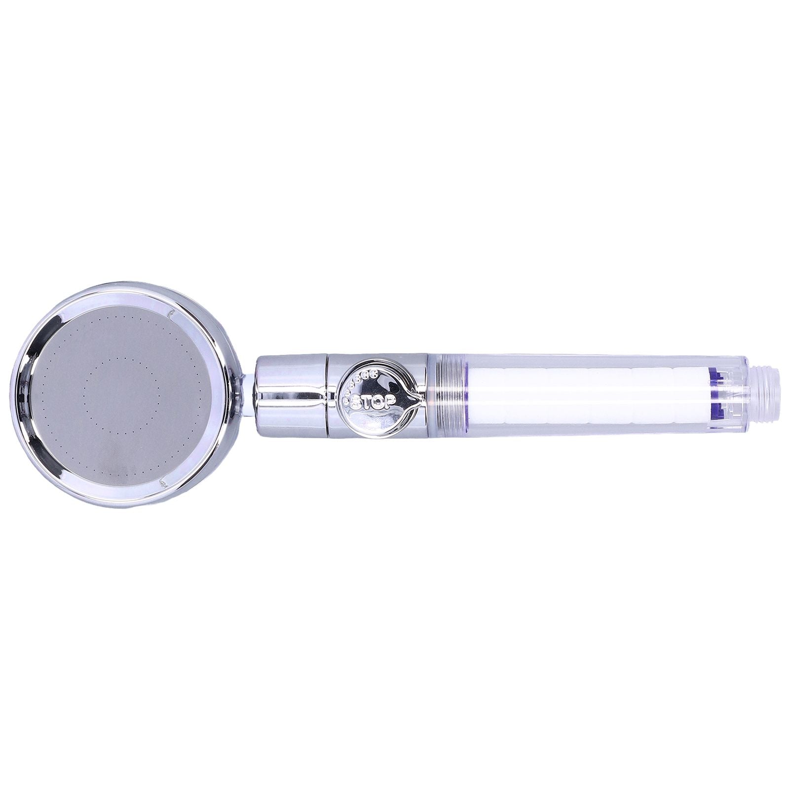 G1/2 High Pressure Fan Shower Head with Pause Switch 360 Degree Rotation Handheld Filter Detachable Shower V1294-YM0523-3112210109312