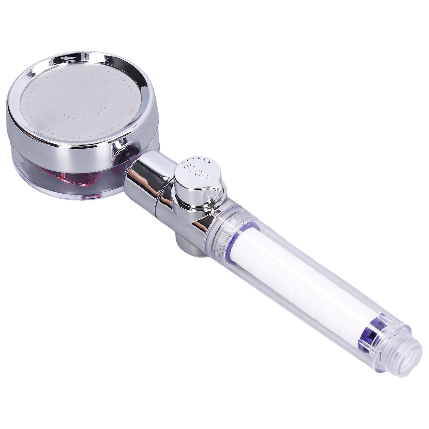 G1/2 High Pressure Fan Shower Head with Pause Switch 360 Degree Rotation Handheld Filter Detachable Shower V1294-YM0523-3112210109312