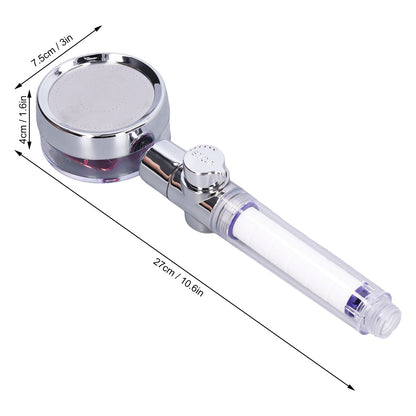 G1/2 High Pressure Fan Shower Head with Pause Switch 360 Degree Rotation Handheld Filter Detachable Shower V1294-YM0523-3112210109312